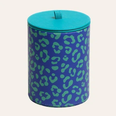 Zsa Zsa Zsu Meilin 100% Pvc Decorative Box 5" X 6.5" | Artisan Storage In Blue