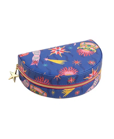 Zsa Zsa Zsu Meilin Pvc Jewelry Box, 6.5 X 4.5 In Blue