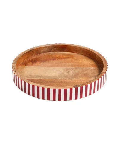 Zsa Zsa Zsu Nohar Flat Wood Tray Curated Decor In Multi