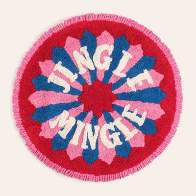 Zsa Zsa Zsu Punjab 100% Cotton Bath Mat 28 In Jingle In Multi