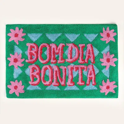 Zsa Zsa Zsu Punjab Bonita 100% Cotton Bath Mat 23.5" X Spa-inspired In Multi