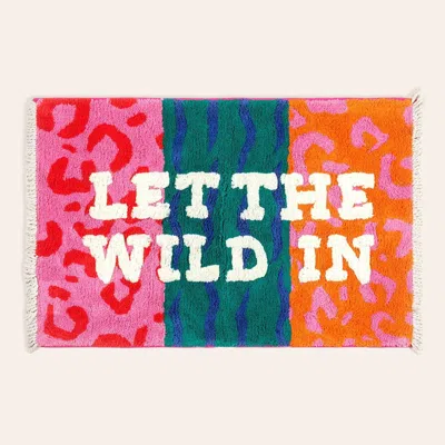 Zsa Zsa Zsu Punjab Tasseled 100% Cotton Bath Mat 24x35 In Wild In Multi