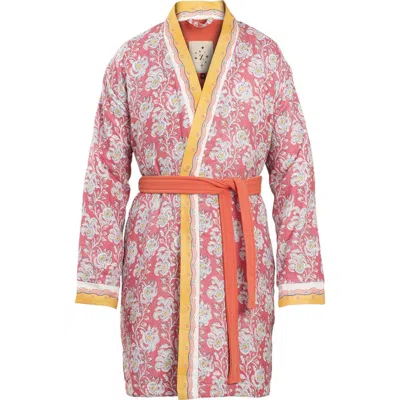 Zsa Zsa Zsu Tabea Kaftan Collar Muslin Luxe Comfort In Multicolor