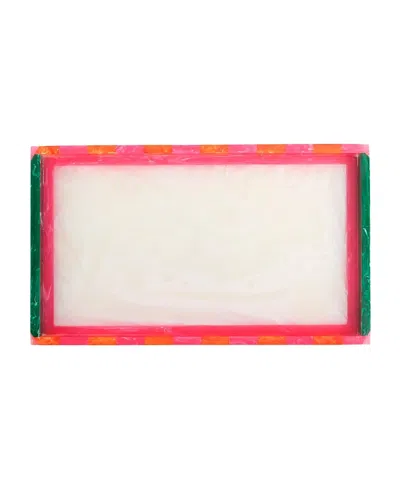 Zsa Zsa Zsu Tanda Resin Rectangle Tray, 14 X 8 X 1 In Multi