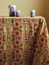 Zsuzsanna Nyul Floral Linen Rectangular Tablecloth (118in/3m) In Multi