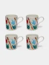 Zsuzsanna Nyul Hand-painted Ceramic Mug (set Of 4)