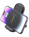 Ztech 2-in-1 Foldable Wireless Charger & Phone Holder In Black