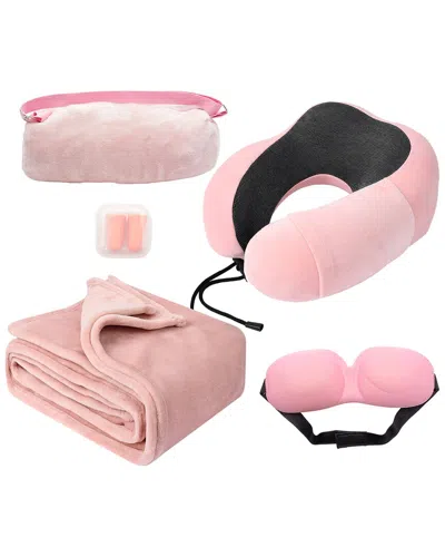 Ztech 5pc Travel Comfort Set In Pink