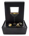 Ztech Desktop Usb Led Indoor Water Fountain In Black