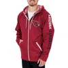 Zubaz Men's Nfl Arizona Cardinals Full Zip Camo Hoodie In Red In Red