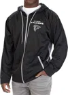 Zubaz Men's Nfl Atlanta Falcons Hoodie With Team Color Viper Liner In Black In Black