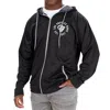 Zubaz Nfl Los Angeles Rams Full Zip Hoodie In Solid Black In Multi