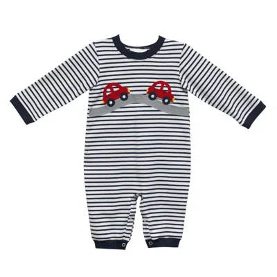 Zuccini Kids' Baby Boy's Car Appliqué Luke Bubble Romper In Black/whtie In White