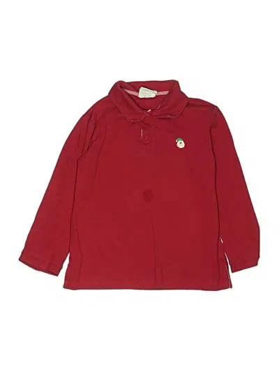 Pre-owned Zuccini Kids' Long Sleeve Polo Shirt In Burgundy