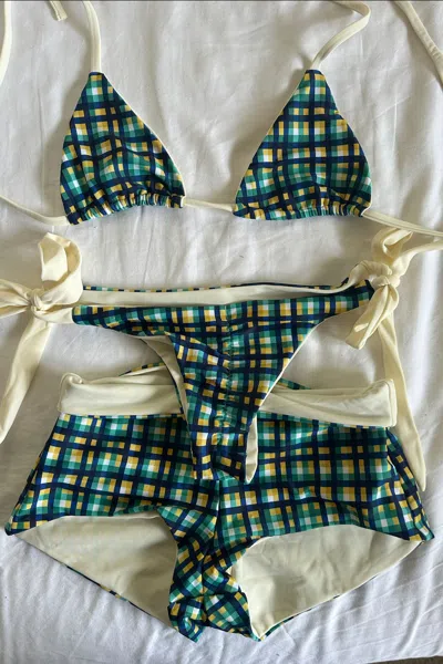 Zuco Swim Women's Ciao Bella Low Rise Bikini Bottom In Green