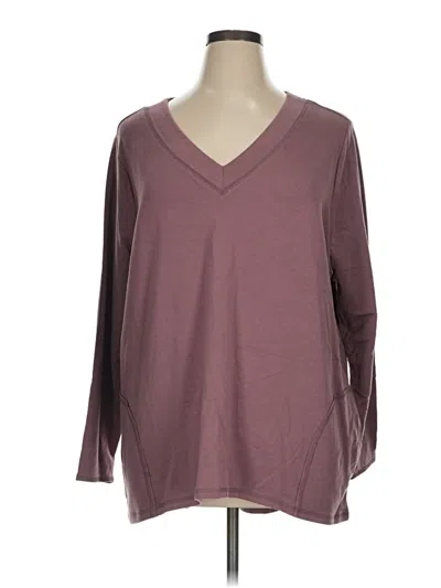 Pre-owned Zuda Long Sleeve T-shirt In Burgundy