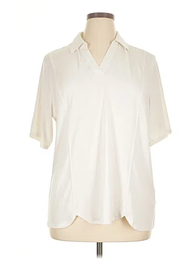 Pre-owned Zuda Short Sleeve Polo Shirt In Ivory