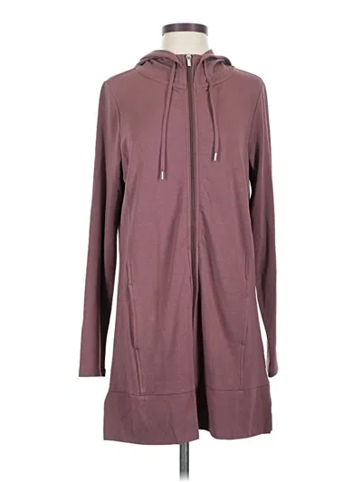 Pre-owned Zuda Zip Up Hoodie In Burgundy