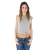 Zuelements Brown Lycra Women T-shirt In Gray