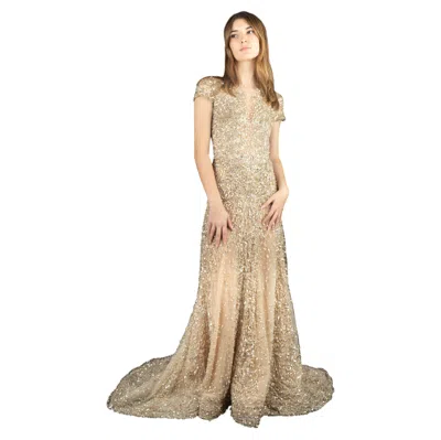Pre-owned Zuhair Murad Antique Vintage Fashion Piece - Unique Design, Circa 1900, Collectible In Sand
