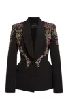 Zuhair Murad Beaded Cady Coat In Multi