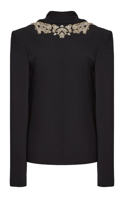 Zuhair Murad Beaded Pullover Top In Black