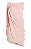 Zuhair Murad Brooch-detailed Cady Mini Dress In Pink