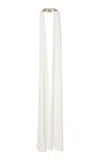 Zuhair Murad Cady Beaded Long Scarf In White