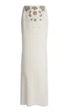 Zuhair Murad Cady Beaded Maxi Skirt In White