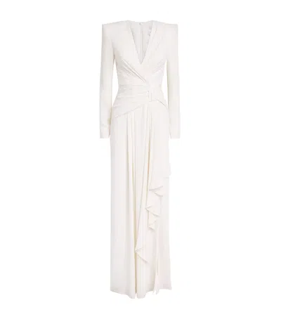 Zuhair Murad Cady Draped Gown In Multi