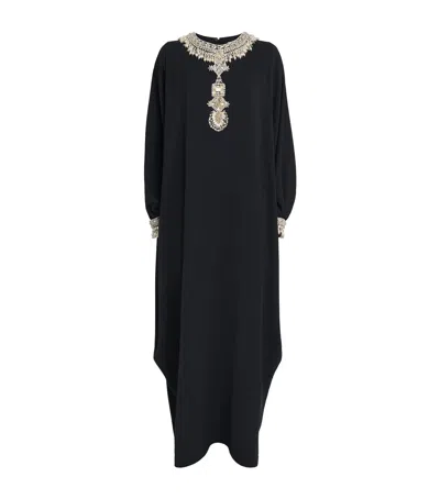 Zuhair Murad Cady Embellished Maxi Kaftan Dress In Black