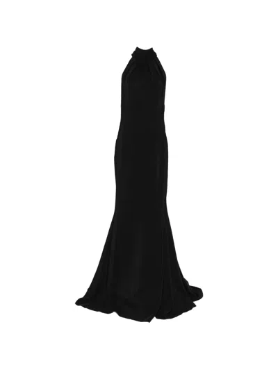 Zuhair Murad Cady Halter Dress In Black
