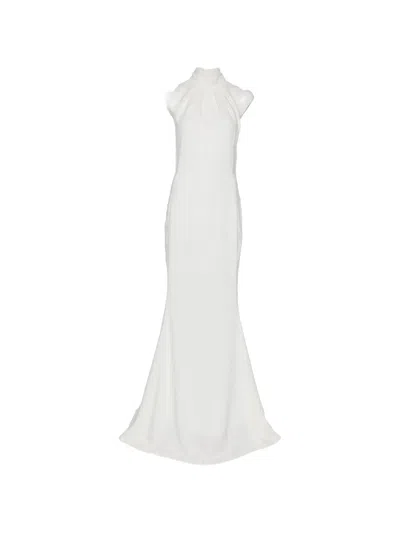 Zuhair Murad Cady Halter Dress In White