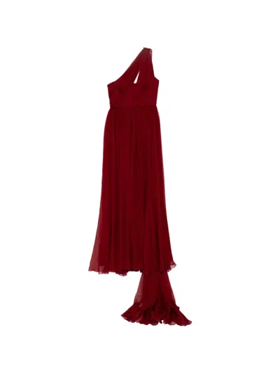 Zuhair Murad Chiffon Maxi Dress In Brown