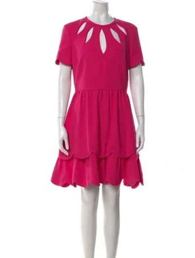 Pre-owned Zuhair Murad Crew Neck Mini Dress In Pink