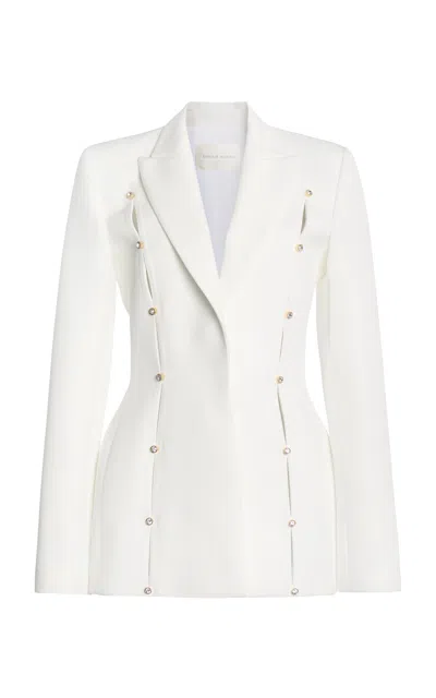 Zuhair Murad Cutout Detailed Cady Jacket In White