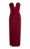 Zuhair Murad Cutout Detailed Dress In Burgundy