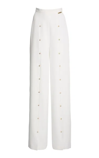 Zuhair Murad Cutout Detailed Wide-legtrousers In White