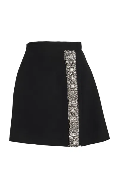 Zuhair Murad Embellished Cady Mini Skirt In Black