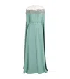 Zuhair Murad Embellished Cape Gown In Green