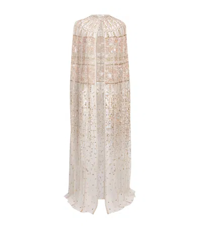 Zuhair Murad Embellished Cape In Neutral