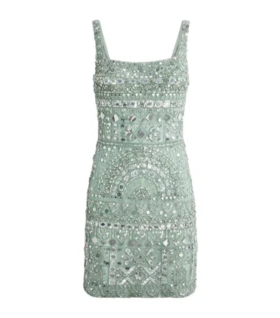 Zuhair Murad Embellished Mini Dress In Green