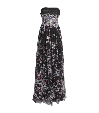 Zuhair Murad Embellished Off-the-shoulder Gown In Black