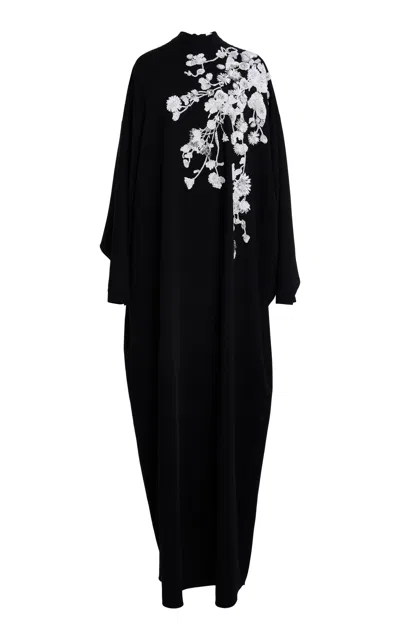 Zuhair Murad Embroidered Caftan In Black,white