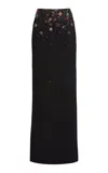 Zuhair Murad Embroidered Silk Maxi Skirt In Multi