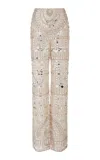 Zuhair Murad Embroidered Trousers In White