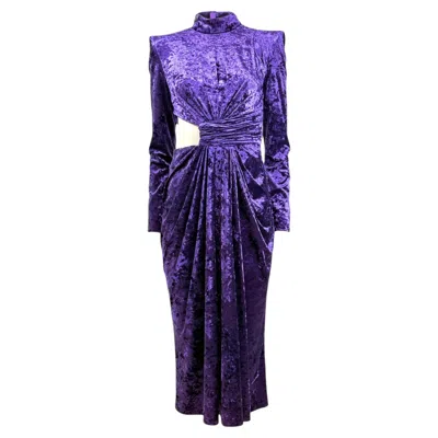 Pre-owned Zuhair Murad Fall 2023 Purple Velvet Dress