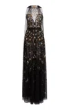 Zuhair Murad Fully Beaded Silk Gown In Multi