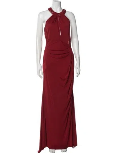 Pre-owned Zuhair Murad Halterneck Long Dress In Red