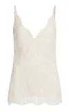 Zuhair Murad Lace-detailed Silk-georgette Top In White
